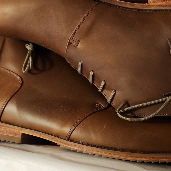 New Nisolo Everyday Chukka Water Resistant Brown Leather Lace Up Boots 10 main image 4